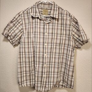 Plaid Men's Shirt - Beige Size XL